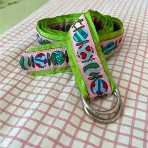 Angela Moore Green Ribbon D Ring Belt Medium